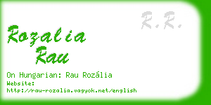 rozalia rau business card