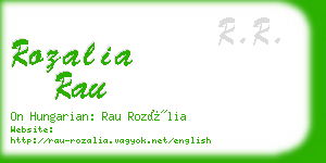 rozalia rau business card